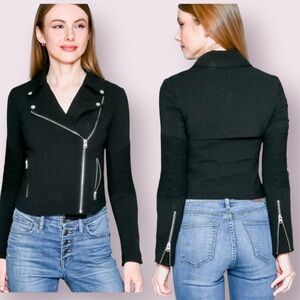 Aritzia Wilfred Montesson Black Moto Jacket Size 4